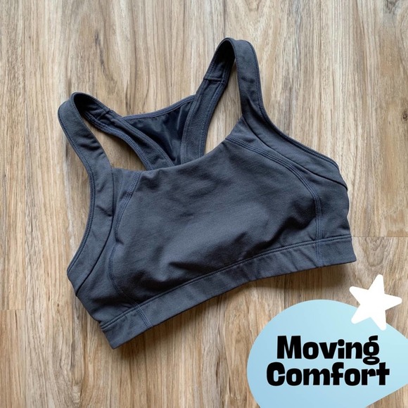 MOVING COMFORT Gray Adjustable Sports Bra Women's Size Medium - Picture 1 of 7